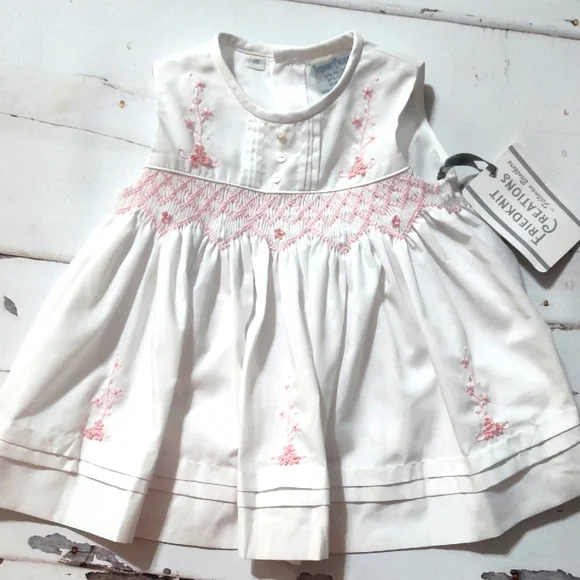 Friedknit Creations By Feltmant Brothers Smocked Dress 3m - Picture 1 of 8